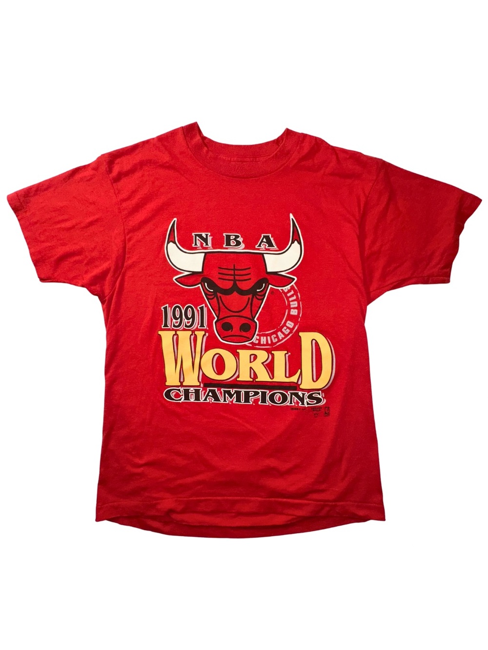 Vintage 1991 Chicago Bulls World Champions Single Stitch Tee L